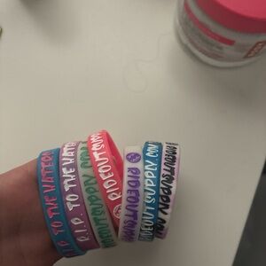 Colorful Silicone Wristbands Set